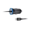 Kensington PowerBolt™ 2.4 automobilinis įkroviklis — juodas, automobilinis, cigarečių degiklio lizdas, 1 m, juodas