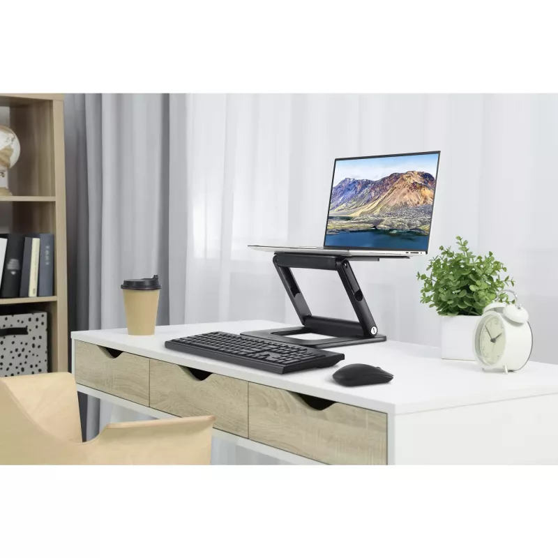 Kensington SmartFit EQ reguliuojamas kelių kampų nešiojamojo kompiuterio stovas, Nešiojamojo kompiuterio stovas, Juoda, Plastikas, 33 cm (13 coliai), 40,6 cm (16 colių), 3 kg