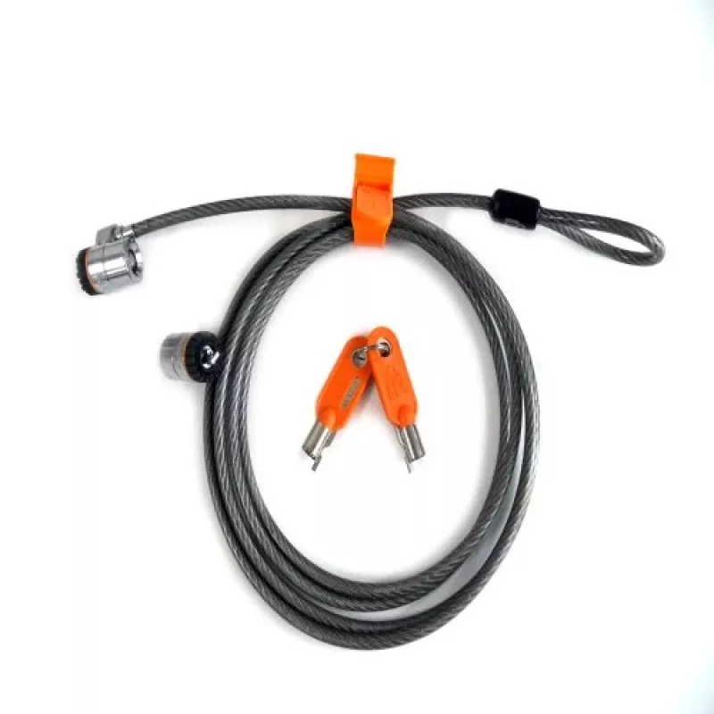 Kensington MicroSaver® Keyed Twin nešiojamojo kompiuterio užraktas, 2,2 m, apvalus raktas, plieninis
