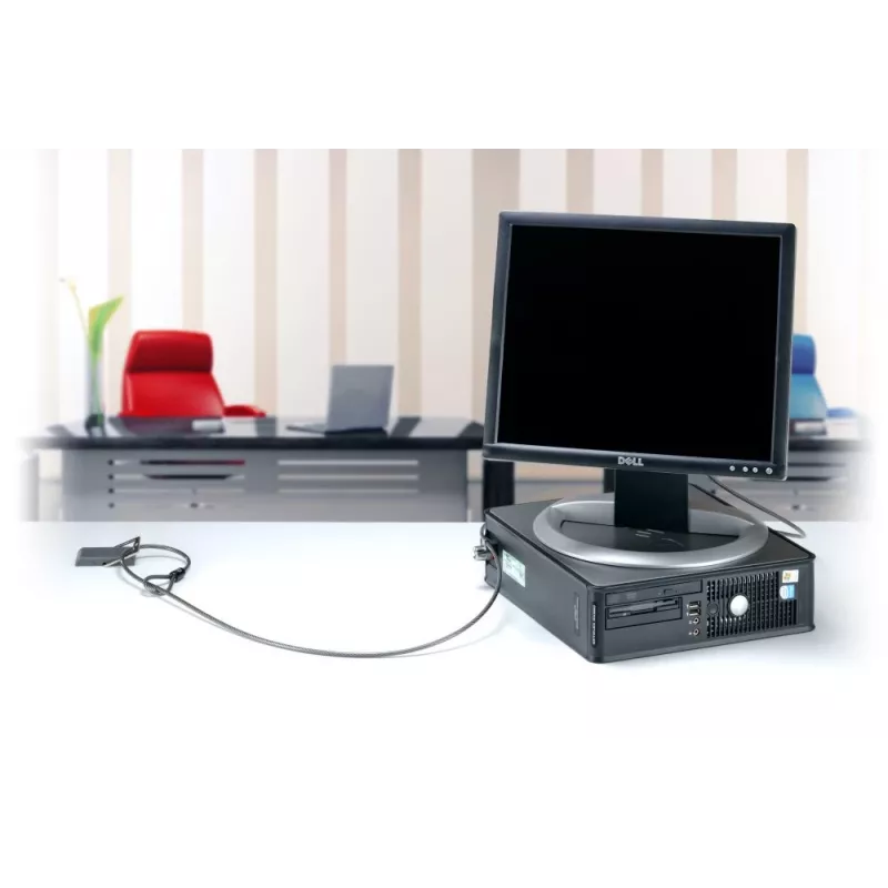 Kensington MicroSaver® Keyed Twin nešiojamojo kompiuterio užraktas, 2,2 m, apvalus raktas, plieninis