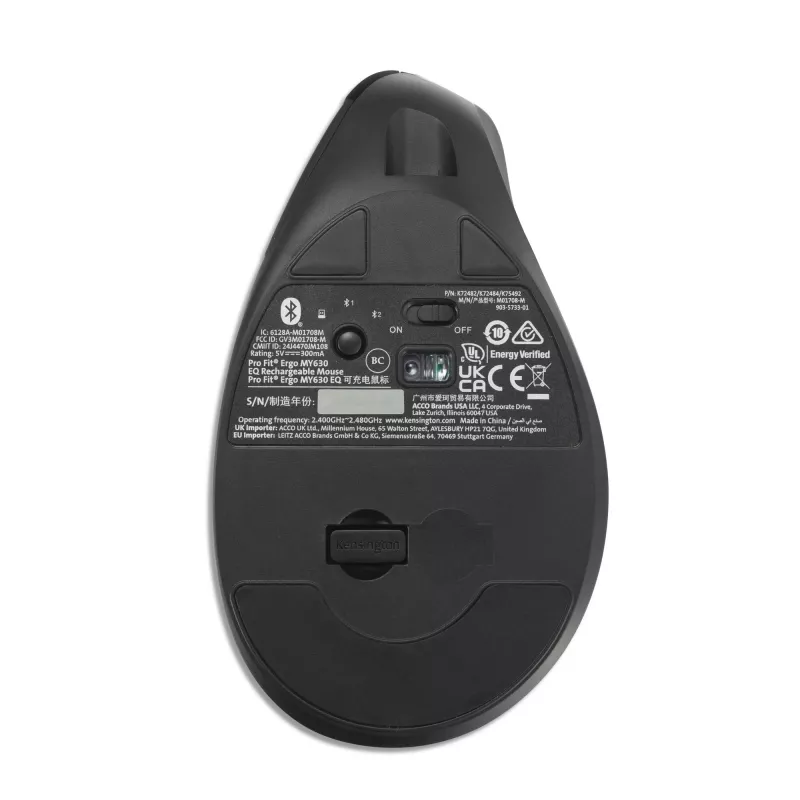 Pelė Kensington Pro Fit Ergo MY630 EQ RF belaidė Bluetooth USB Type-A