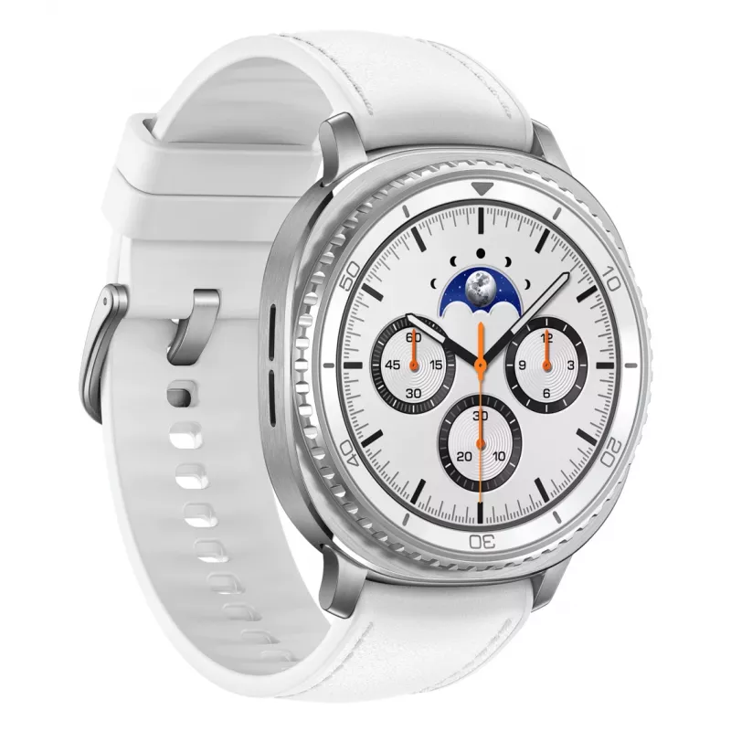 Samsung Galaxy Watch 8 Classic 3,3 cm (1,3 colio) AMOLED 46 mm Skaitmeninis 438 x 438 pikselių Jutiklinis ekranas Sidabrinis Wi-Fi GPS (palydovinis)