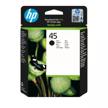 HP 45 Large Juoda Originali rašalo kasetė, juoda, 1 vnt., 930 puslapių