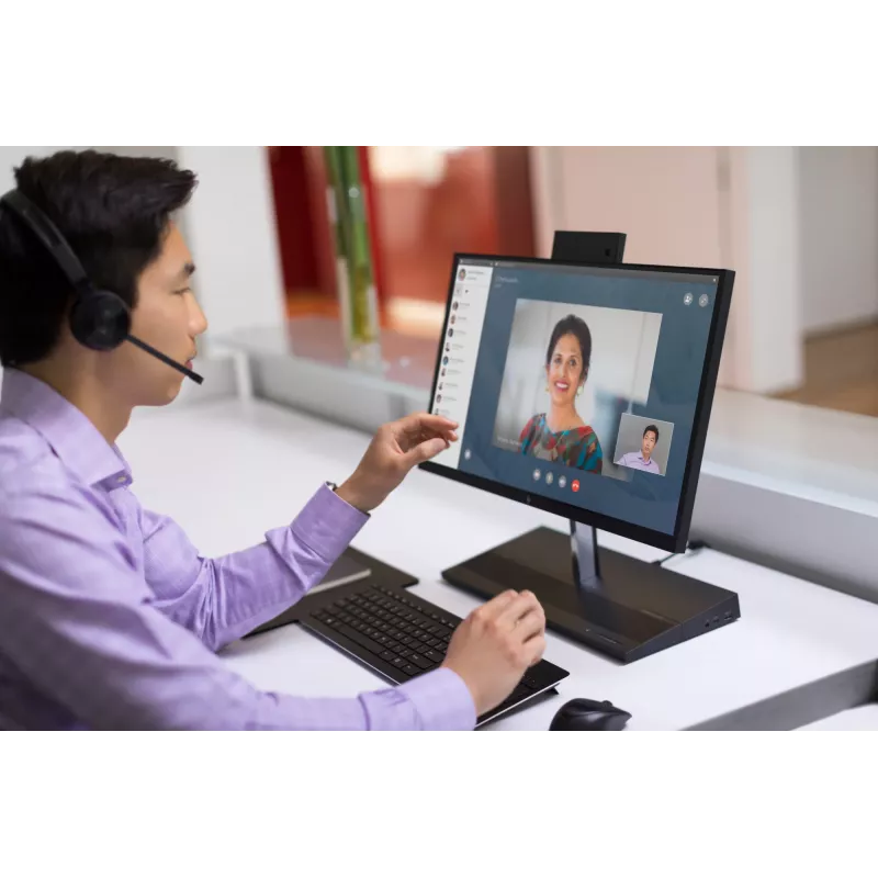HP UC Wireless Duo laisvų rankų įranga, belaidė, biurui / skambučių centrui, 310 g, ausinės, juoda