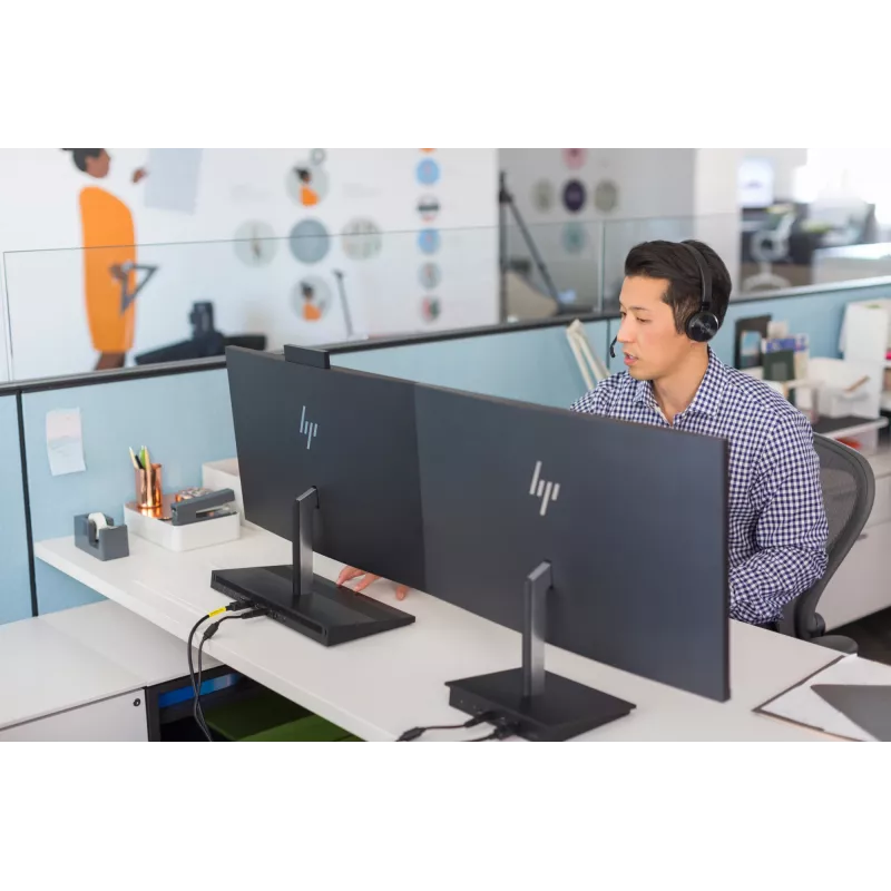 HP UC Wireless Duo laisvų rankų įranga, belaidė, biurui / skambučių centrui, 310 g, ausinės, juoda