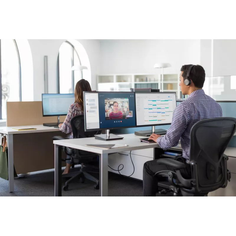 HP UC Wireless Duo laisvų rankų įranga, belaidė, biurui / skambučių centrui, 310 g, ausinės, juoda