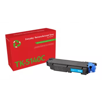 „Everyday™“ žydras atnaujintas dažiklis, pagamintas „Xerox“, suderinamas su „Kyocera TK-5140C“, standartinė talpa
