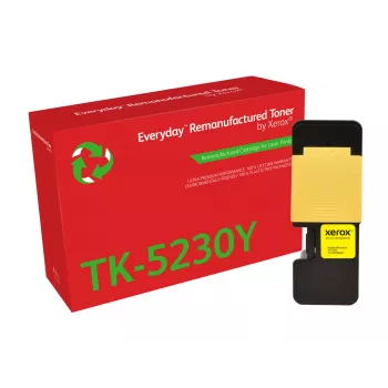 „Everyday™“ geltona atnaujinta „Xerox“ tonero kasetė, suderinama su „Kyocera TK-5230Y“, standartinė talpa