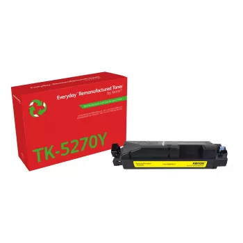 Everyday™ geltona atnaujinta Xerox dažų kasetė, suderinama su Kyocera TK-5270Y, standartinės talpos