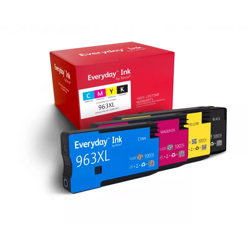 „Everyday™ Multipack Ink by Xerox“ suderinama su HP HP963XL (HP963XL MULTIPACK), didelės talpos