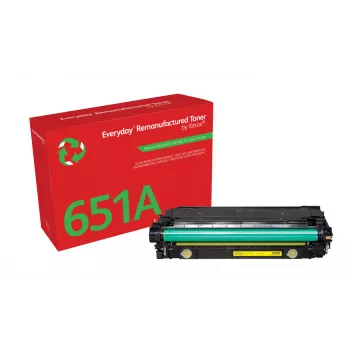 Everyday™ Geltona Remanufactured Toner by Xerox Suderinama su HP 651A 650A 307A (CE342A/CE272A/CE742A), Standard capacity