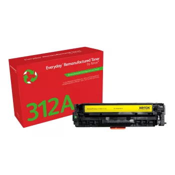 Everyday™ Geltona atnaujinta Xerox dažų kasetė, suderinama su HP 312A (CF382A), standartinė talpa