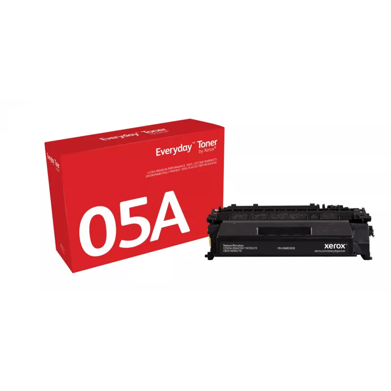 „Everyday™“ juodas dažų kasetė, „Xerox“, suderinama su HP 05A (CE505A), standartinės talpos