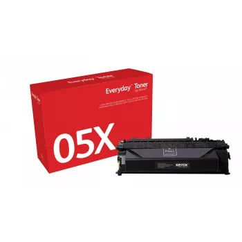 Everyday™ juodas dažų kasetė, pagaminta „Xerox“, suderinama su HP 05X (CE505X), didelės talpos