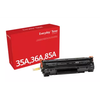 “Everyday™ Juoda Toner by Xerox” suderinamas su HP 35A 36A 85A (CB435A/ CB436A/ CE285A), standartinės talpos