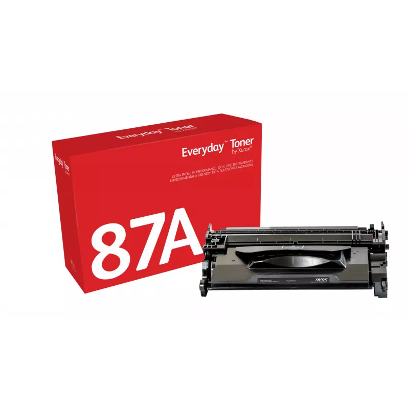 Everyday™ juodas dažų kasetė („Xerox“), suderinama su HP 87A (CF287A), standartinės talpos