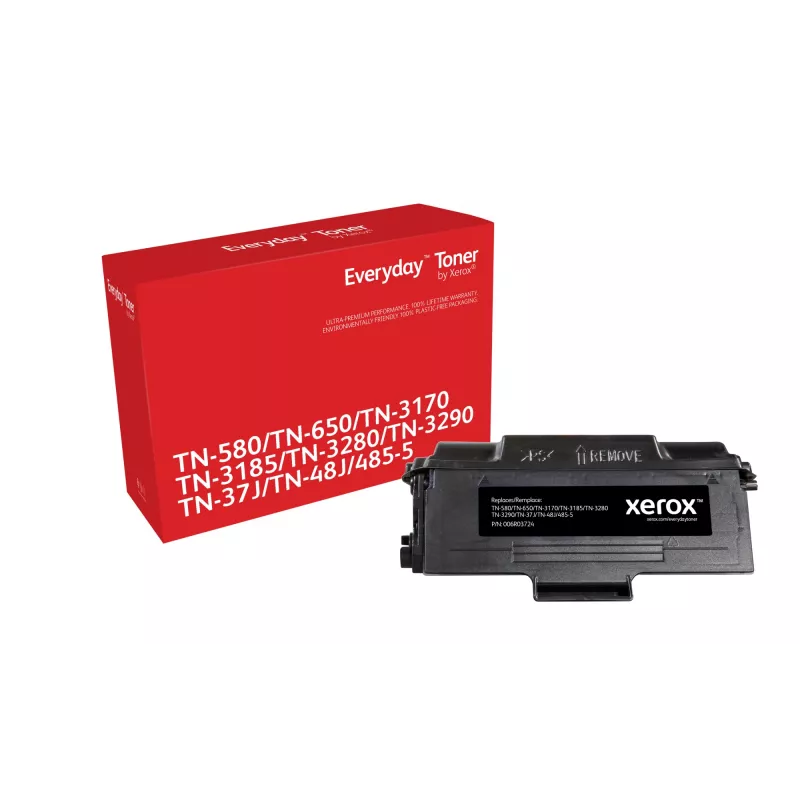 „Everyday™“ juodas dažų miltelių kasetė, suderinama su „Brother TN-3280“, didelės talpos