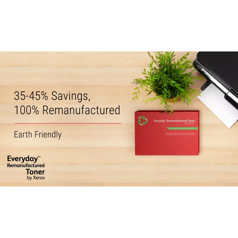„Everyday™ Mono Remanufactured Toner by Xerox“, suderinamas su HP 80X (CF280X), didelės talpos