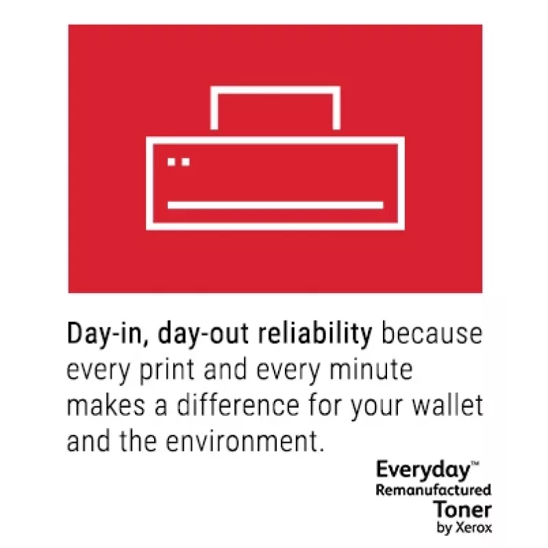 „Everyday™ Mono Remanufactured Toner by Xerox“, suderinamas su HP 80X (CF280X), didelės talpos