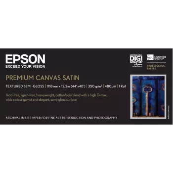 Epson Premium Satin drobės ritinys 44 coliai x 12,2 m 350 g/m²