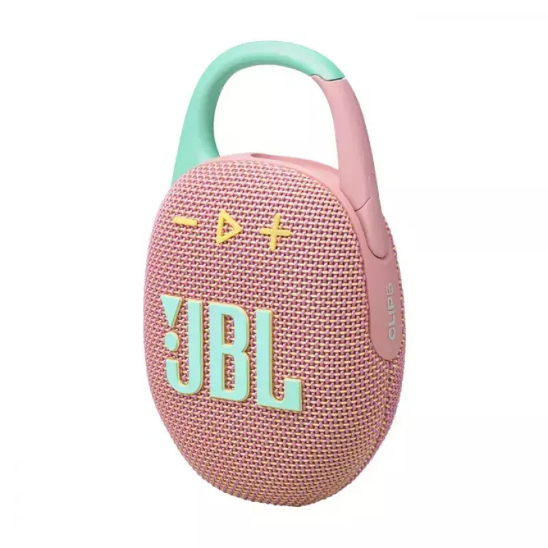 Nešiojamas garsiakalbis JBL Clip 5 Mint (JBLCLIP5PINK)