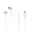 JBL Tune 310C ausinės su laidu į ausis skambučiams / muzikai USB Type-C baltos
