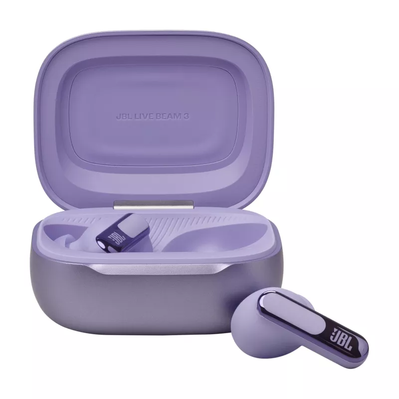 JBL Live Beam 3 Ausinės Belaidės Į ausis įdedamos Skambučiams/Muzikai/Sportui/Kasdienai „Bluetooth“ Violetinė