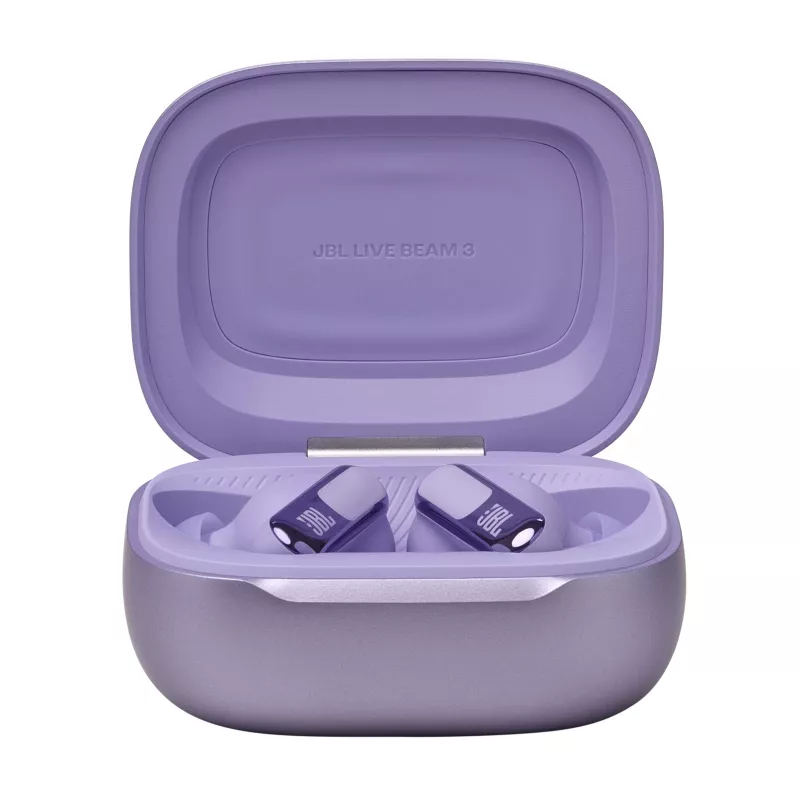 JBL Live Beam 3 Ausinės Belaidės Į ausis įdedamos Skambučiams/Muzikai/Sportui/Kasdienai „Bluetooth“ Violetinė