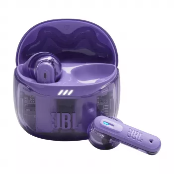 JBL Tune Flex 2 Ghost Edition ausinės True Wireless Stereo (TWS) į ausis dedamos skambučiams / muzikai Bluetooth violetinės