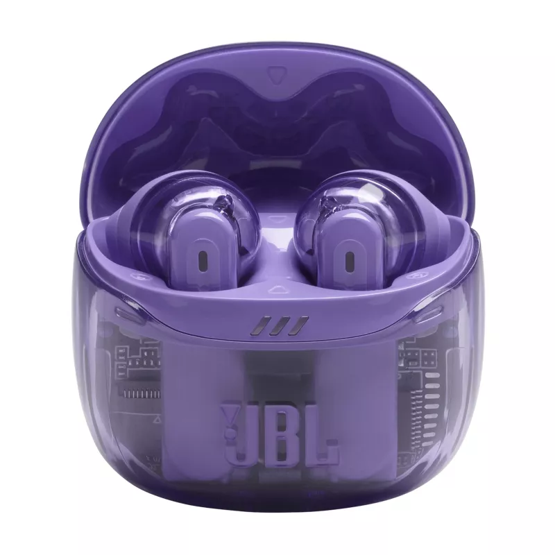 JBL Tune Flex 2 Ghost Edition ausinės True Wireless Stereo (TWS) į ausis dedamos skambučiams / muzikai Bluetooth violetinės