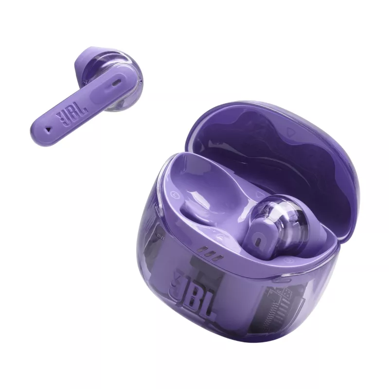 JBL Tune Flex 2 Ghost Edition ausinės True Wireless Stereo (TWS) į ausis dedamos skambučiams / muzikai Bluetooth violetinės