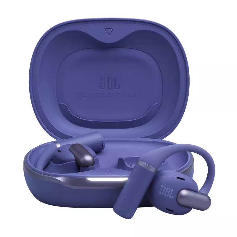 Ausinės JBL Sense Pro TWS ausų kabliukas, Bluetooth, USB-C įkrovimo stovas, 20–40000 Hz, mėlynos, 95,2 g