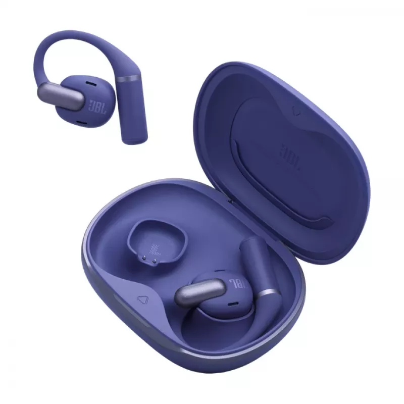 Ausinės JBL Sense Pro TWS ausų kabliukas, Bluetooth, USB-C įkrovimo stovas, 20–40000 Hz, mėlynos, 95,2 g