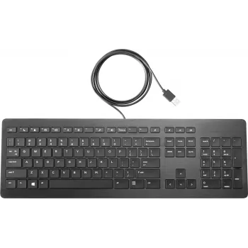 HP USB Premium klaviatūra, pilno dydžio (100 %), laidinė, USB, membraninė, juoda