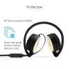 HP Stereo ausinės H2800 (juodos su šilkiniu auksu), laidinės, skambučiams / muzikai, 125 g, ausinės, juoda, auksinė