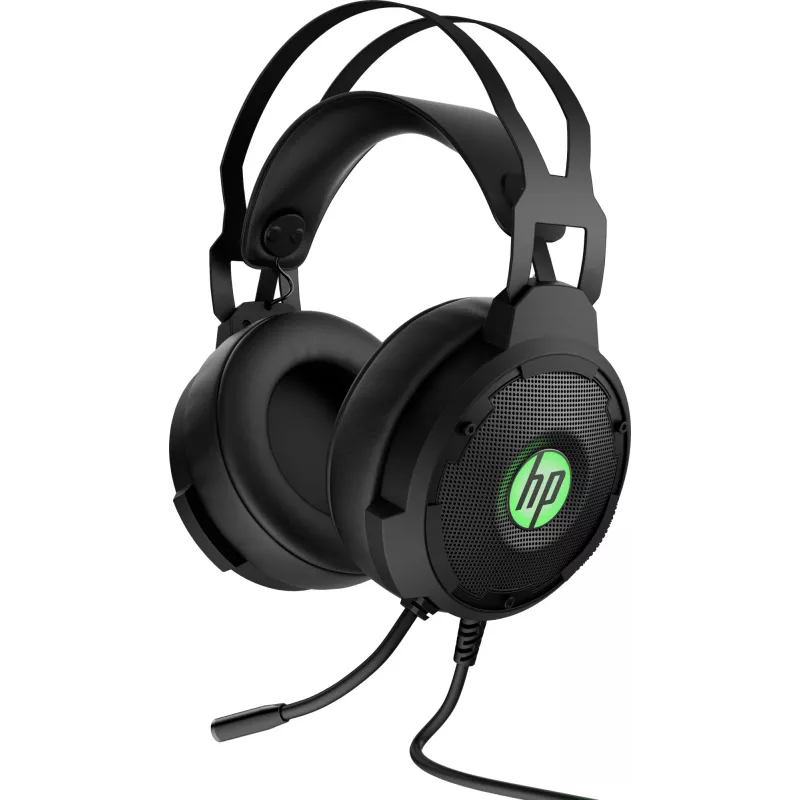 HP Pavilion Gaming Headset 600, laidinis, žaidimams, 360 g, ausinės, juoda, žalia