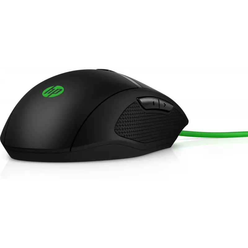 HP Pavilion Gaming pelė 300, abiem rankoms tinkama, optinė, USB Type-A, 5000 DPI, juoda, žalia