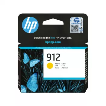 HP 912 Geltona Originali rašalo kasetė, Geltonas, 1 vnt., 315 puslapių