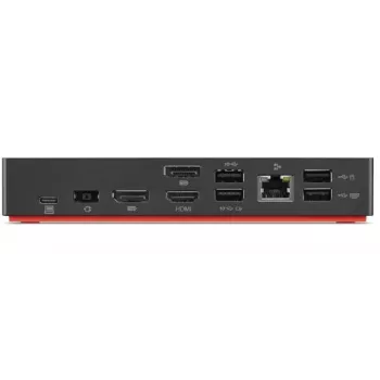 Lenovo 40AS0090DK nešiojamojo kompiuterio dokas / prievadų kopijuoklis Laidinis USB 3.2 Gen 1 (3.1 Gen 1) Type-C Juoda