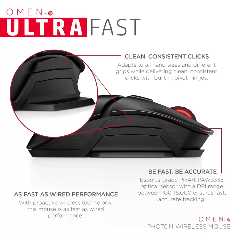 Pelė HP OMEN by Photon Wireless Bluetooth USB Type-A
