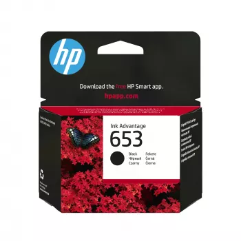 HP 653 Juodas Originalius Ink Advantage Rašalinė Kasetė
