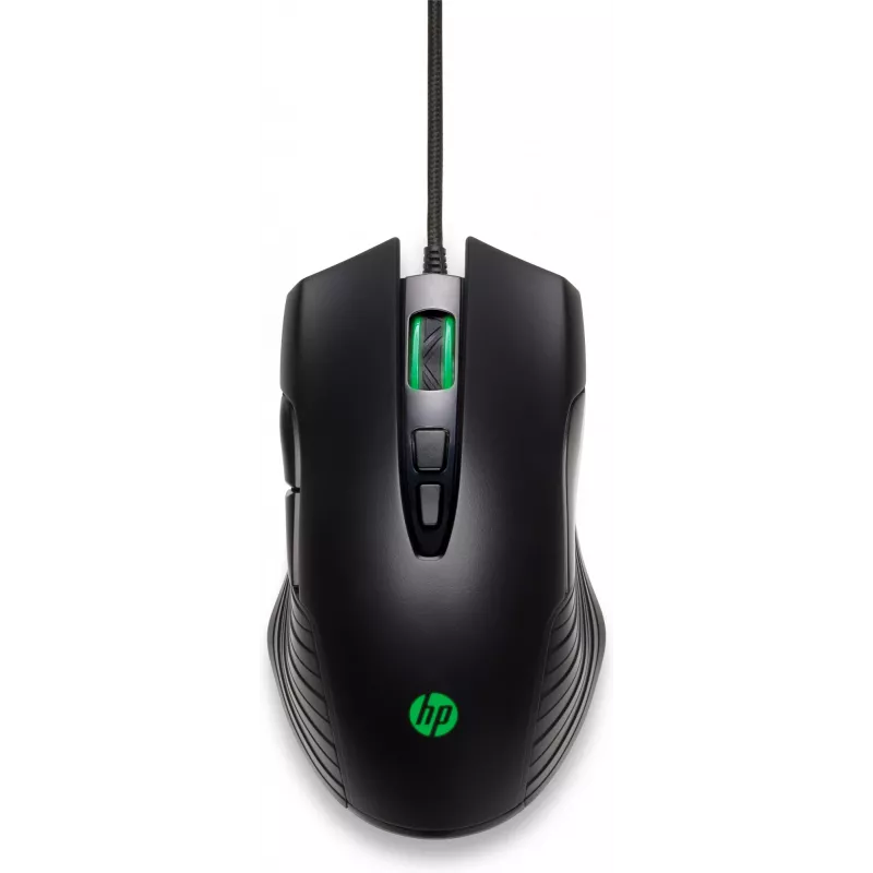 HP X220 apšviesta žaidimų pelė, abiem rankoms tinkama, optinė, USB A tipo, 3600 DPI, juoda