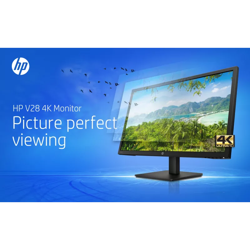 HP V28 kompiuterio monitorius 71,1 cm (28 col.) 3840 x 2160 pikselių 4K Ultra HD LED juodas