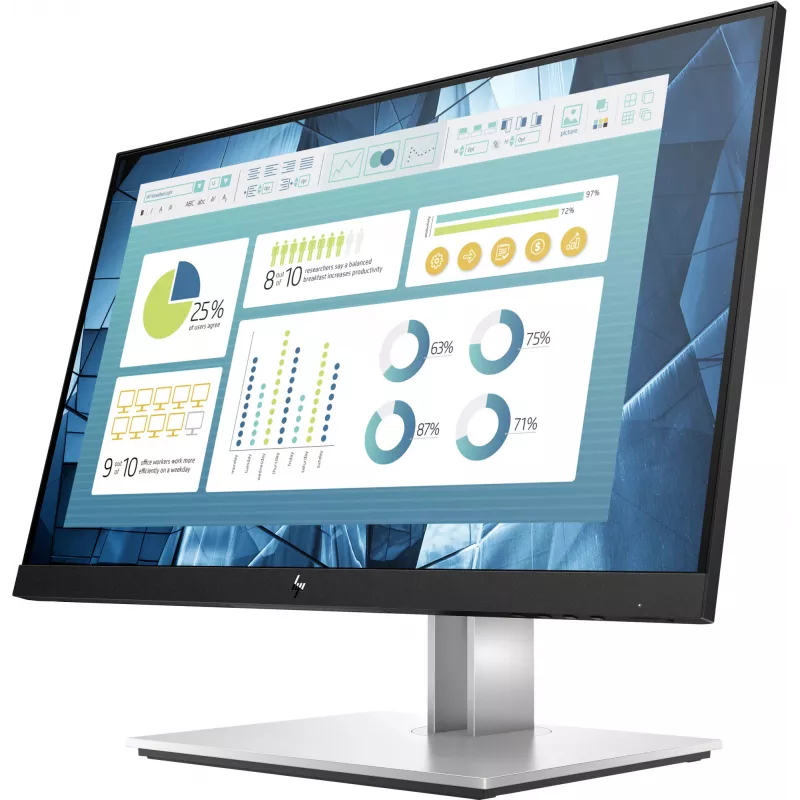 HP E-Series E22 G4 kompiuterio monitorius 54,6 cm (21,5 colio) 1920 x 1080 pikselių Full HD LCD juodas, sidabrinis