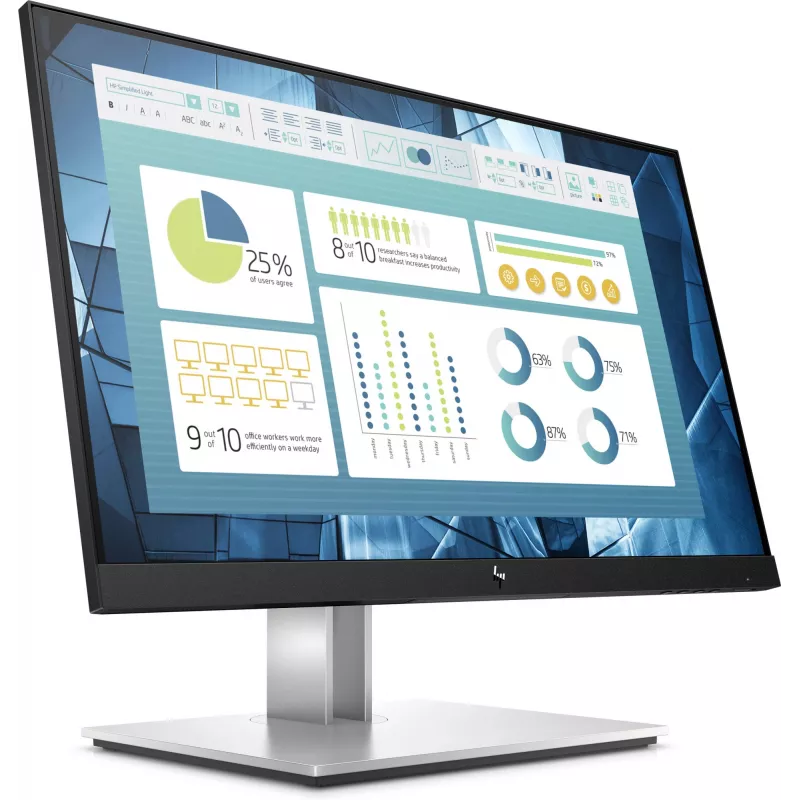 HP E-Series E22 G4 kompiuterio monitorius 54,6 cm (21,5 colio) 1920 x 1080 pikselių Full HD LCD juodas, sidabrinis