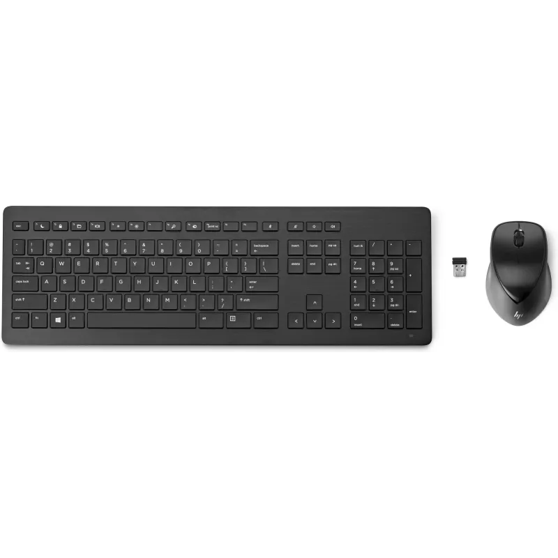 HP belaidė įkraunama 950MK pelė ir klaviatūra, pilno dydžio belaidė mechaninė