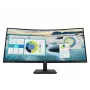HP P34hc G4 WQHD USB-C lenktas monitorius, 86,4 cm (34 colių), 3440 x 1440 pikselių, Wide Quad HD, LCD, 5 ms, juodas