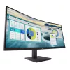 HP P34hc G4 WQHD USB-C lenktas monitorius, 86,4 cm (34 colių), 3440 x 1440 pikselių, Wide Quad HD, LCD, 5 ms, juodas