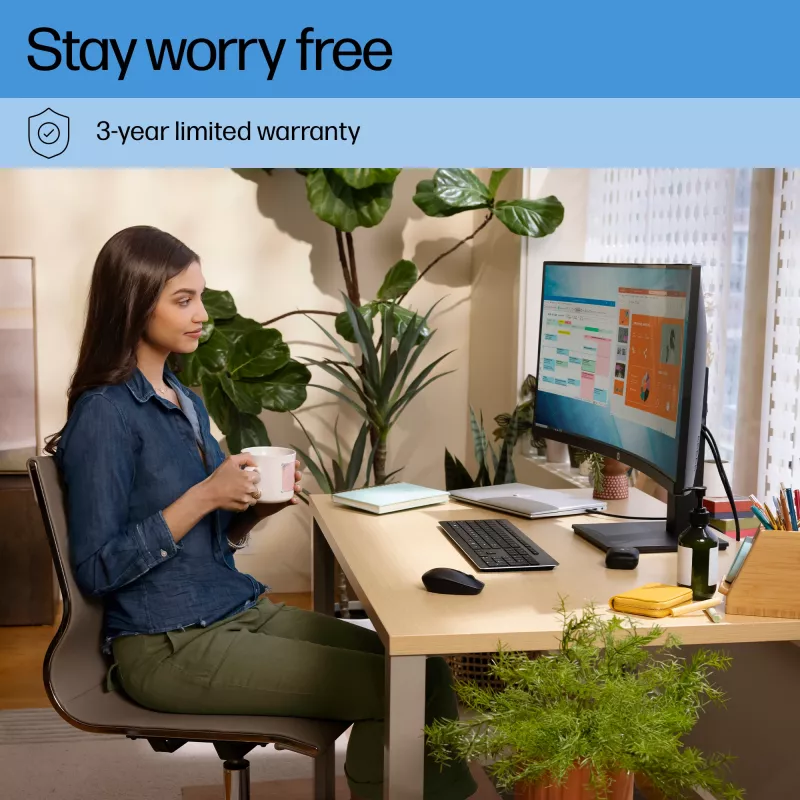 HP P34hc G4 WQHD USB-C lenktas monitorius, 86,4 cm (34 colių), 3440 x 1440 pikselių, Wide Quad HD, LCD, 5 ms, juodas