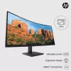HP P34hc G4 WQHD USB-C lenktas monitorius, 86,4 cm (34 colių), 3440 x 1440 pikselių, Wide Quad HD, LCD, 5 ms, juodas